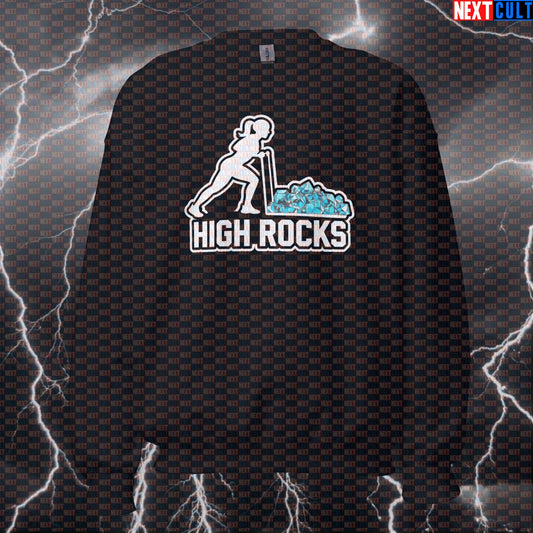 HYROX High Rocks Funny Gym Sweatshirt | Functional Training Jumper for Women & Gym Bros Pullover Sweatshirts Fitness Functional Fitness Gym Hyrox Pump Cover Workout Next Cult Brand