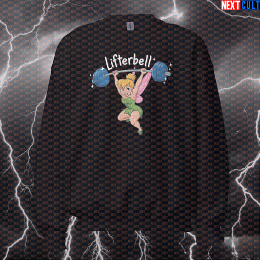 Lifterbell Gym Fairy Funny Workout Sweatshirt | Fitness Meme Sweater For Gym Girls & Lifters | Crewneck Pullover Bodybuilding Films Fitness Gym Powerlifting Pump Cover Workout Next Cult Brand