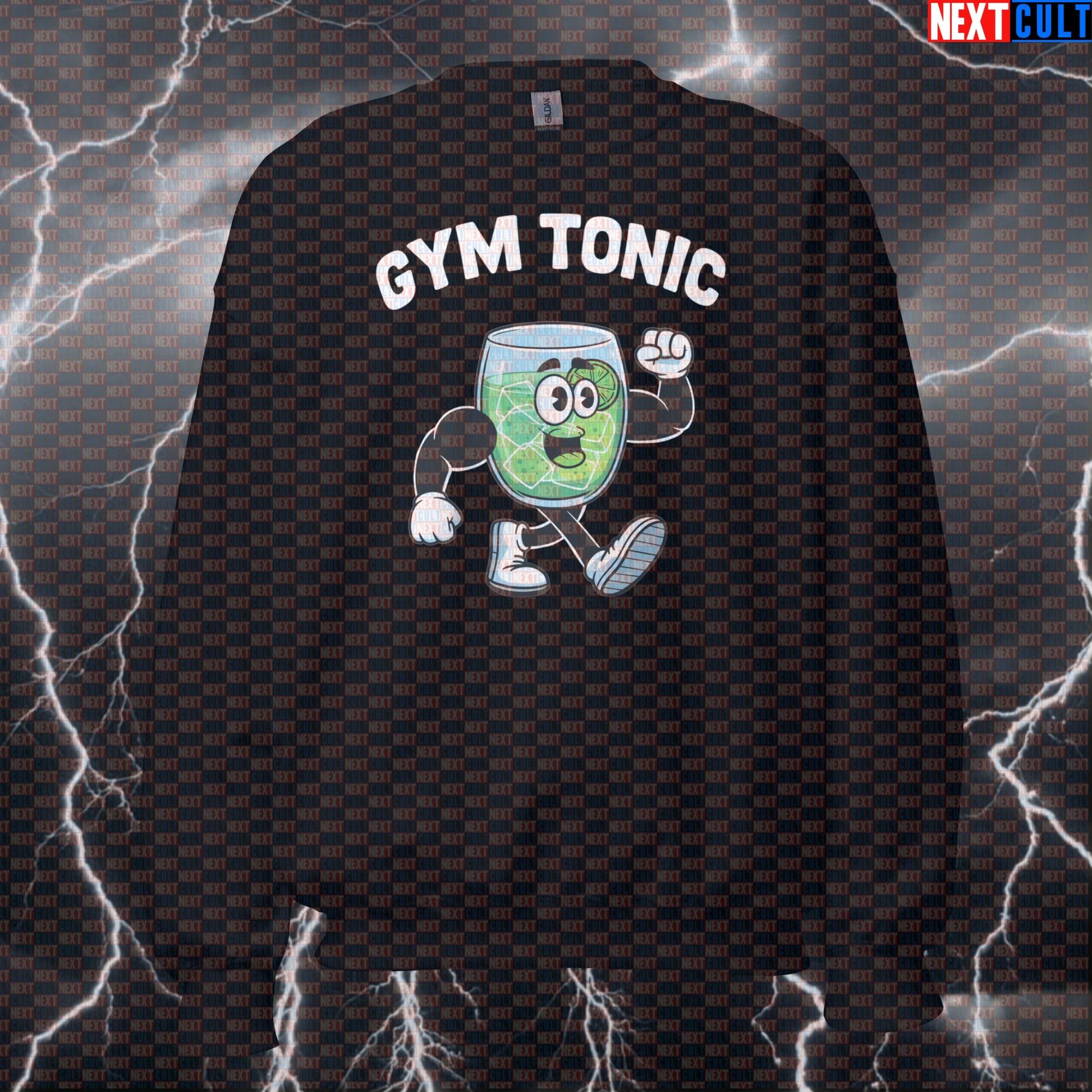 Funny Gym & Tonic Sweatshirt | Workout Sweater For Lifters & Gym Bros | Fitness Meme Crewneck Pullover Sweatshirts Bodybuilding Fitness Gym Pump Cover Workout Next Cult Brand