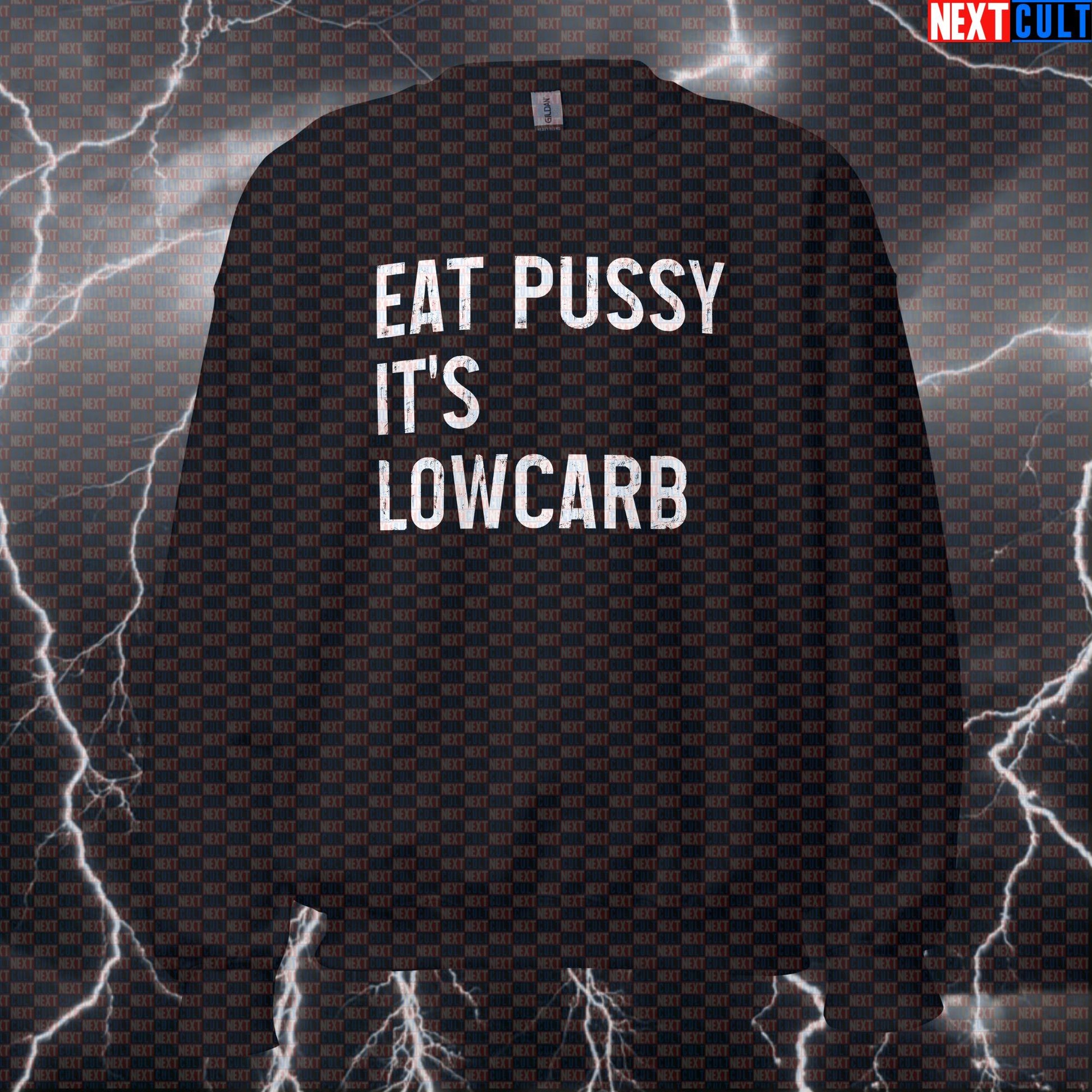 Funny Low Carb Diet Gym Sweatshirt | Adult Humor Workout Sweater For Lifters | Meme Pullover Top Bodybuilding Fast Food Fitness Gym Pump Cover Workout Next Cult Brand