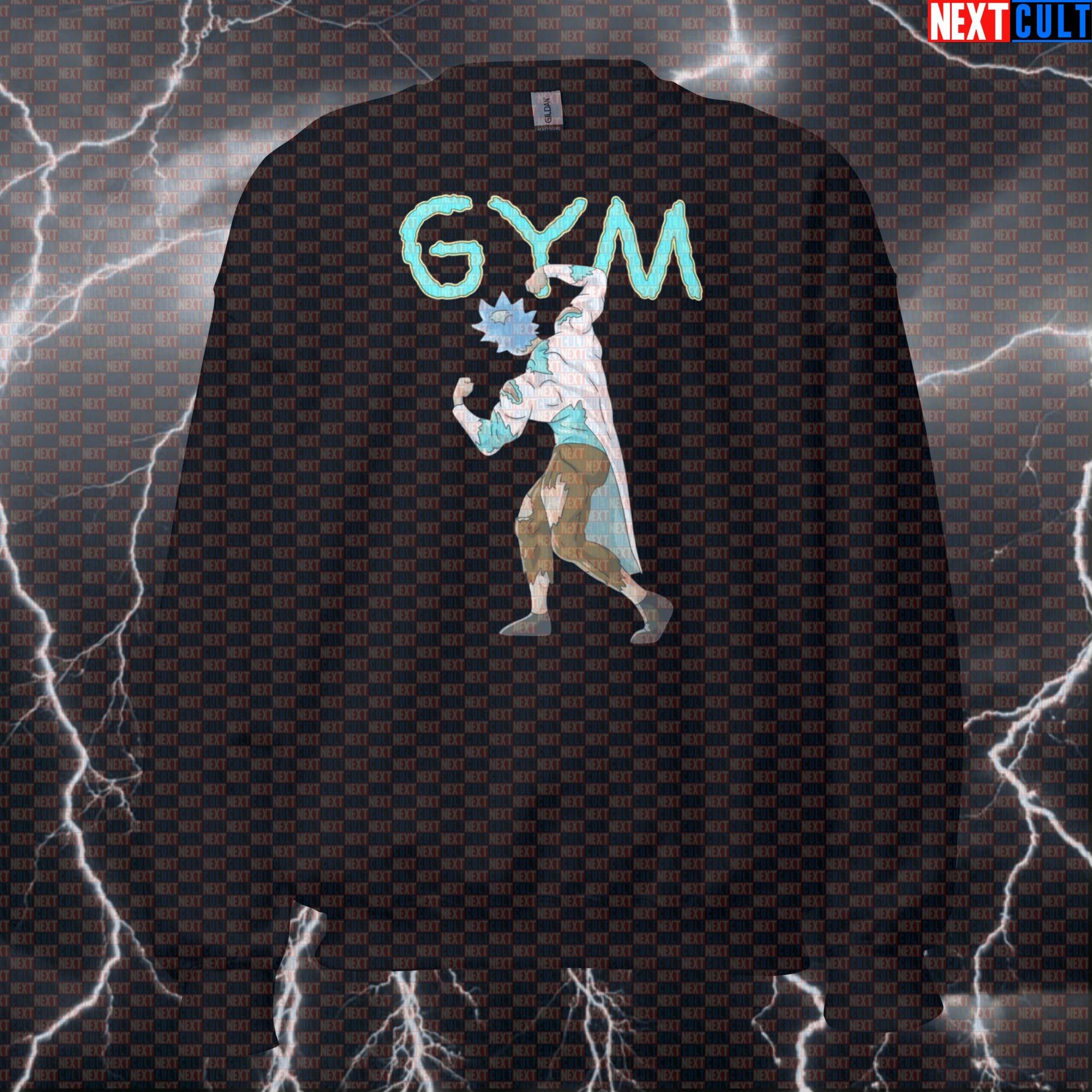 Science Based Lifting Funny Gym Sweatshirt | Rick and Morty Workout Sweater For Gym Bros & Powerlifting Bodybuilding Fitness Gym Pump Cover Rick and Morty TV Workout Next Cult Brand