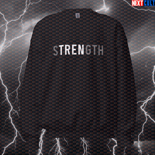 Not Natty Gym Sweatshirt | Funny Strength & Tren Meme Crewneck Pullover Pump Cover Sweatshirts Bodybuilding Fitness Gym Pump Cover Steroids Workout Next Cult Brand