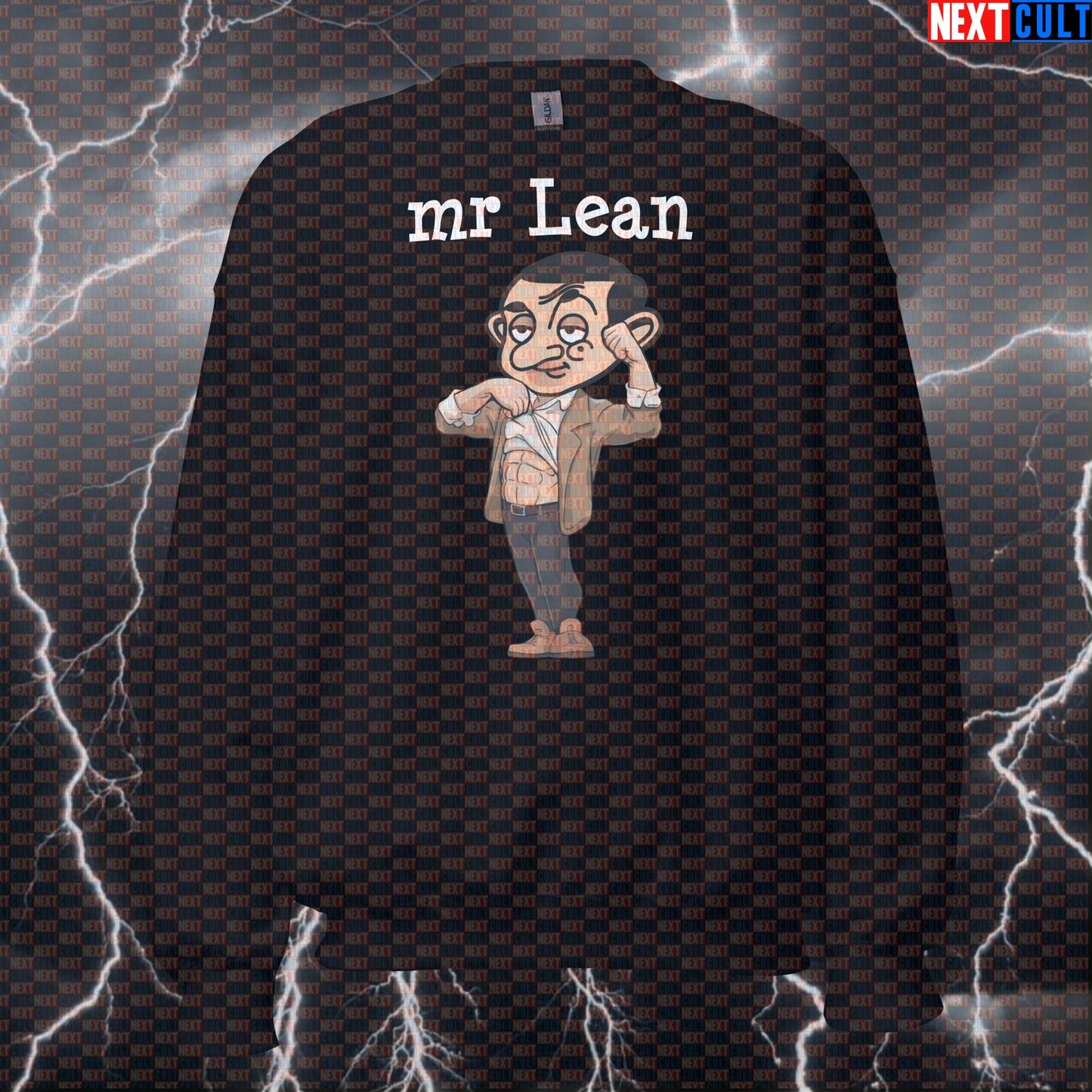 Mr Lean Gym Meme Sweatshirt | Funny Workout Sweater For Lifters & Bodybuilding Fans | Fitness Crewneck Sweatshirts Bodybuilding Fitness Gym Pump Cover TV Workout Next Cult Brand