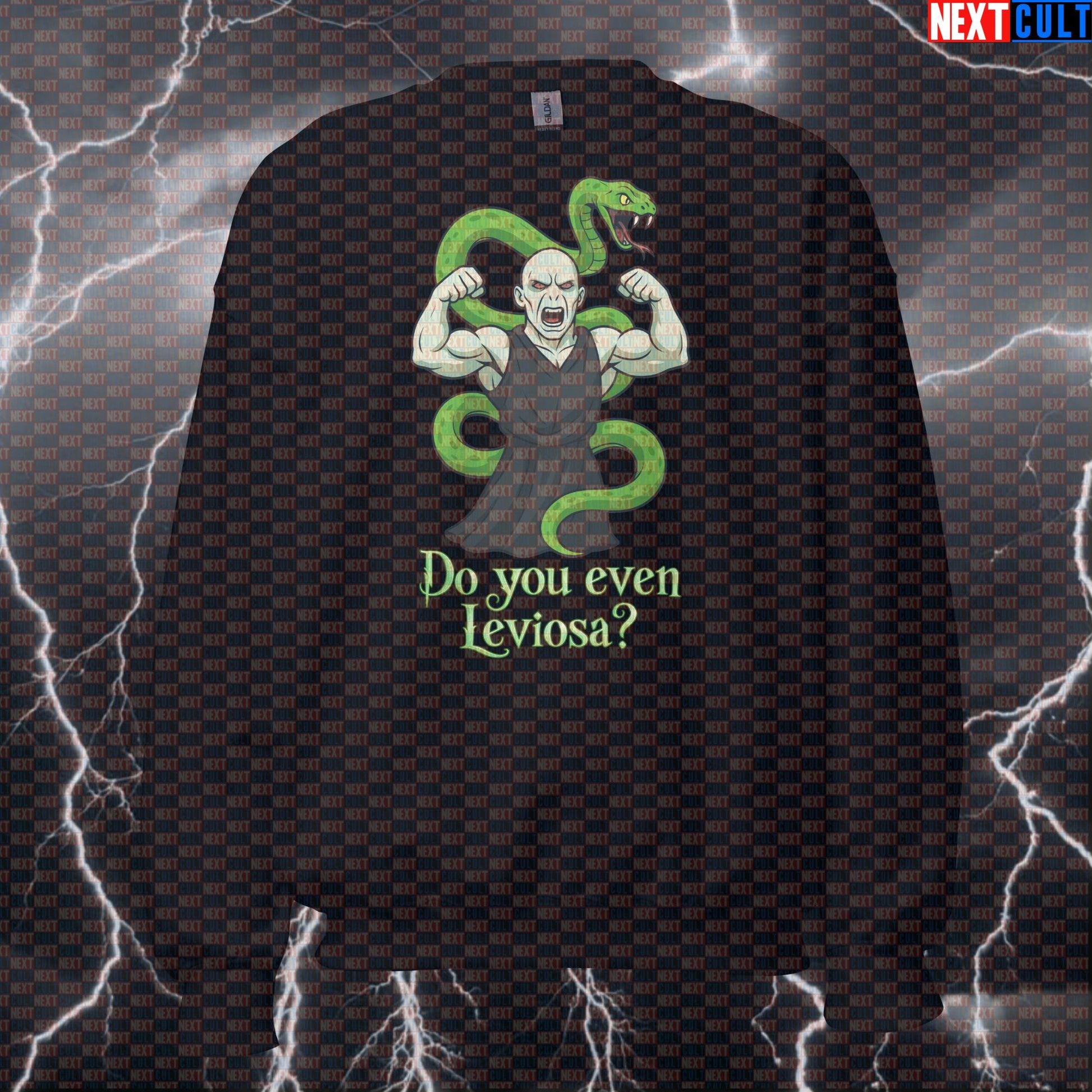 Do You Even Leviosa? Swoledemort Harry Potter Workout Sweatshirt | Funny Swolecraft Gym Jumper Pump Cover Sweatshirts Bodybuilding Books Films Fitness Gym Harry Potter Powerlifting Pump Cover Workout Next Cult Brand
