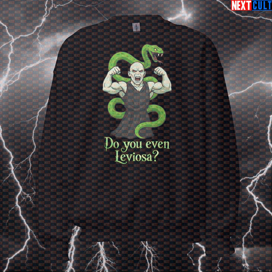 Do You Even Leviosa? Swoledemort Harry Potter Workout Sweatshirt | Funny Swolecraft Gym Jumper Pump Cover Sweatshirts Bodybuilding Books Films Fitness Gym Harry Potter Powerlifting Pump Cover Workout Next Cult Brand
