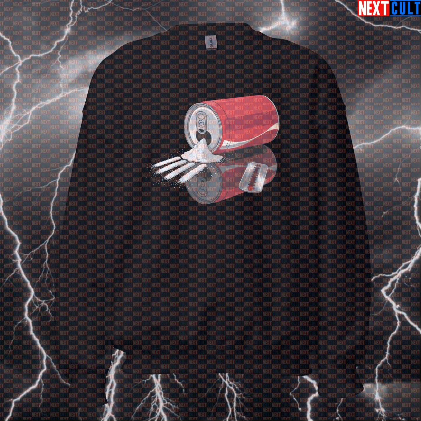 Coke Sniffing Funny Gym Sweatshirt | Bodybuilding Meme Jumper Workout Pullover Bodybuilding Fast Food Fitness Gym Pump Cover Workout Next Cult Brand