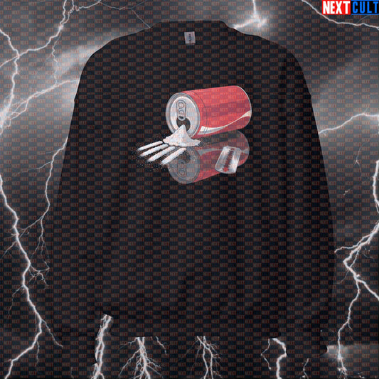 Coke Sniffing Funny Gym Sweatshirt | Bodybuilding Meme Jumper Workout Pullover Bodybuilding Fast Food Fitness Gym Pump Cover Workout Next Cult Brand