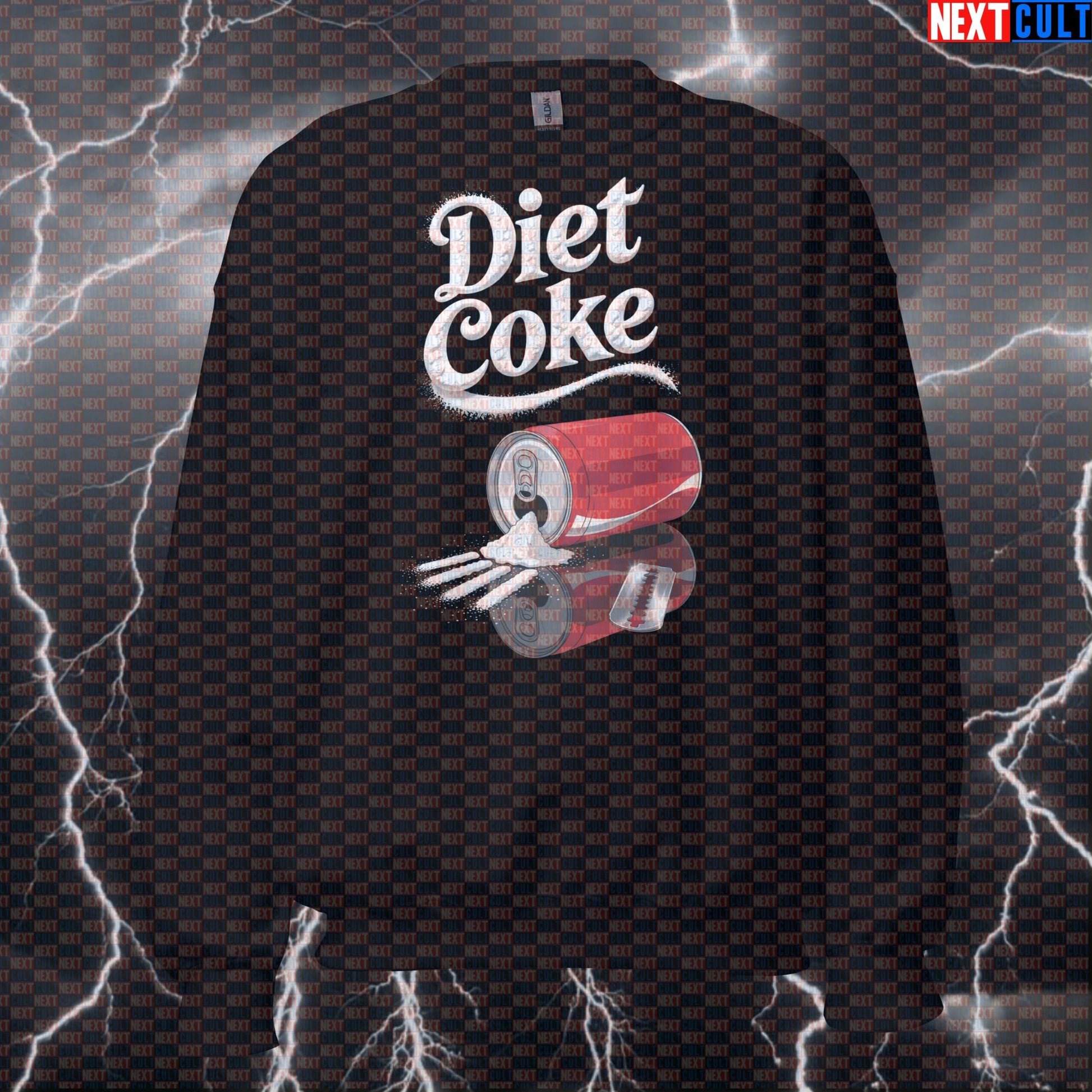 Diet Cola Addiction Gym Sweatshirt | Funny Coke Diet Meme Workout Sweater For Lifters Bodybuilding Fast Food Fitness Gym Pump Cover Workout Next Cult Brand
