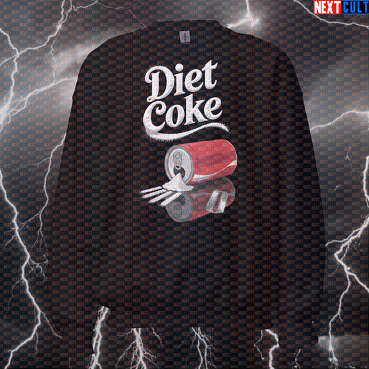 Diet Cola Addiction Gym Sweatshirt | Funny Coke Diet Meme Workout Sweater For Lifters Bodybuilding Fast Food Fitness Gym Pump Cover Workout Next Cult Brand