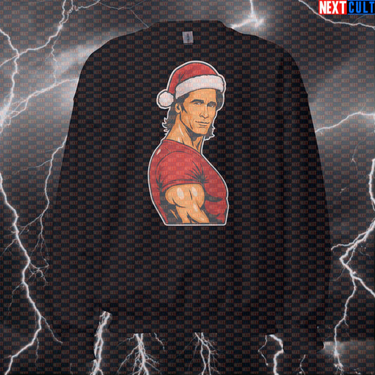 Swole Santa Christmas Gym Sweatshirt | Funny Mike O'Hearn Meme Workout Sweater | Festive Pump Cover Pullover Sweatshirts Bodybuilding Christmas Fitness Gym Mike O'Hearn Pump Cover Workout Next Cult Brand