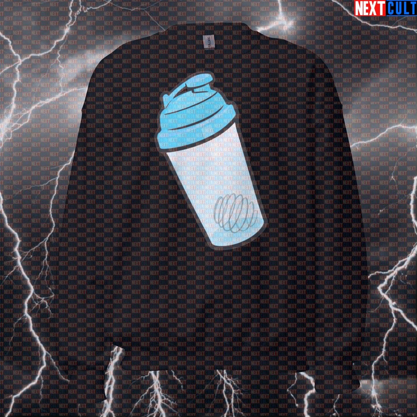 Funny Protein Shaker Bottle Sweatshirt: Gym Meme Pullover For Fitness Gains Sweatshirts Bodybuilding Fitness Gym Pump Cover Workout Next Cult Brand