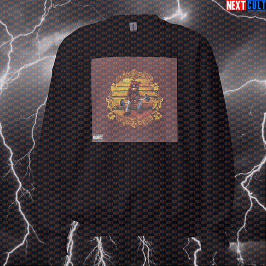 Gym Dropout Bear Crewneck Sweater | Kanye Workout Parody Funny Gym Sweatshirt For Lifters Sweatshirts Bodybuilding Fitness Gym Hip Hop Kanye West Pump Cover Workout Next Cult Brand