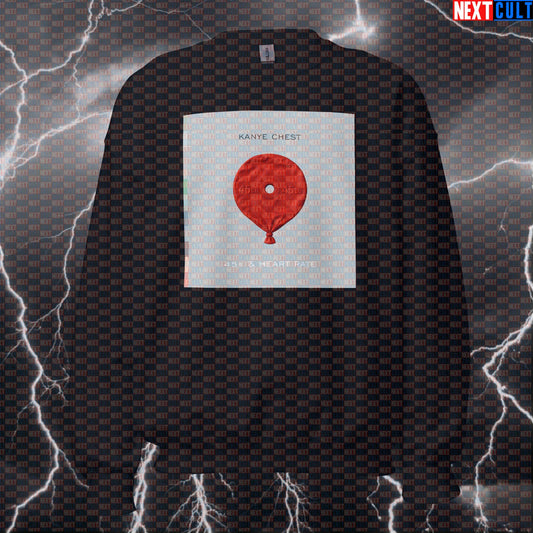 45s & Heart Rate Gym Sweatshirt | Kanye Lifting Parody Crewneck Pullover Sweatshirts Bodybuilding Fitness Gym Hip Hop Kanye West Powerlifting Pump Cover Workout Next Cult Brand