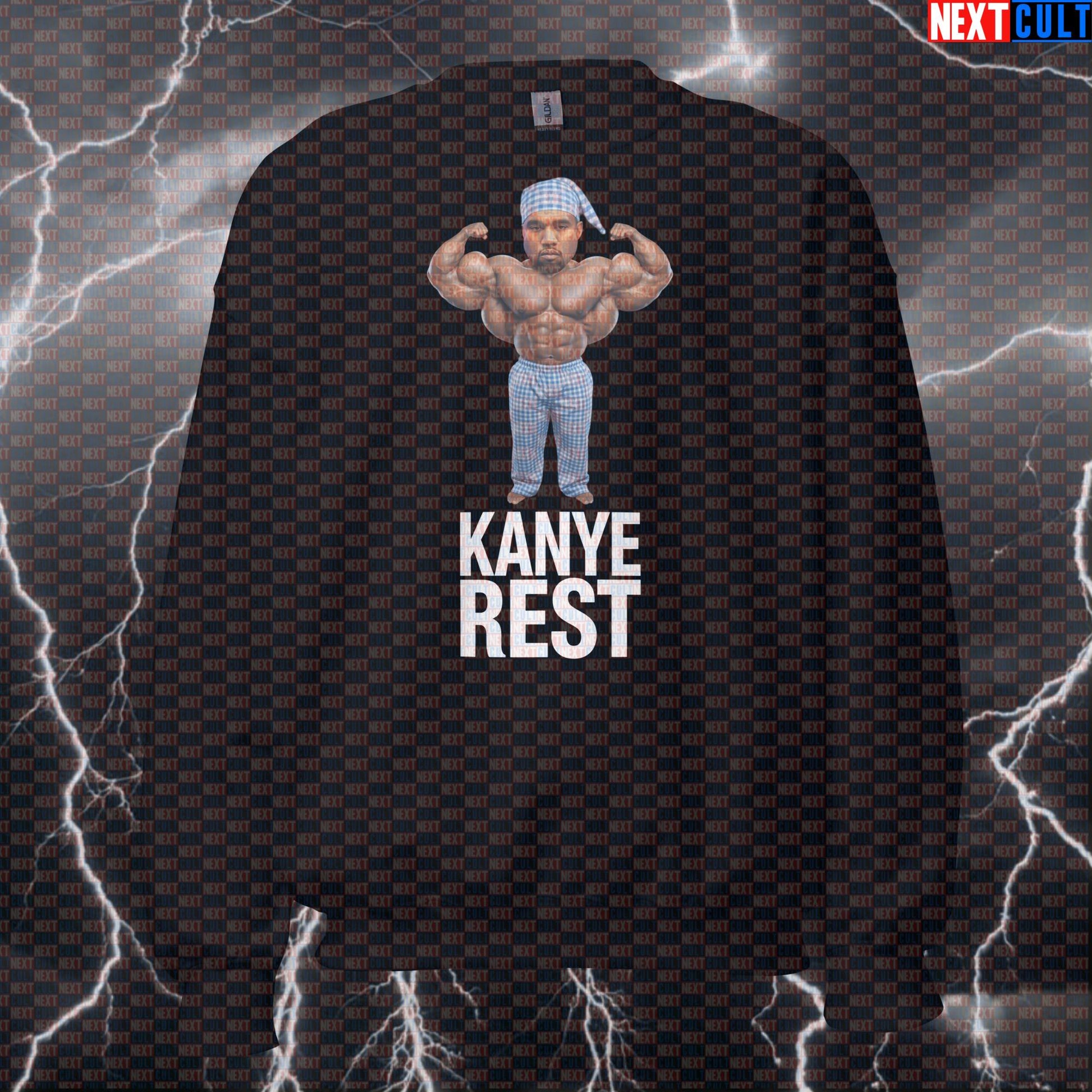 Kanye Rest Day Parody Sweatshirt | Swole Ye Gym Jumper Funny Workout Pullover Sweatshirts Bodybuilding Fitness Gym Hip Hop Kanye West Pump Cover Workout Next Cult Brand