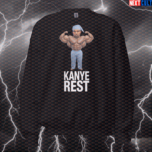 Kanye Rest Day Parody Sweatshirt | Swole Ye Gym Jumper Funny Workout Pullover Sweatshirts Bodybuilding Fitness Gym Hip Hop Kanye West Pump Cover Workout Next Cult Brand