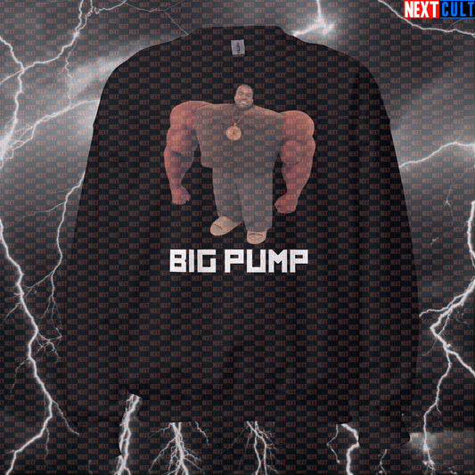 Big Pump Kanye Gym Meme Sweatshirt | I Love It Boxy Parody Workout Pullover Sweatshirts Bodybuilding Fitness Gym Hip Hop Kanye West Pump Cover Workout Next Cult Brand
