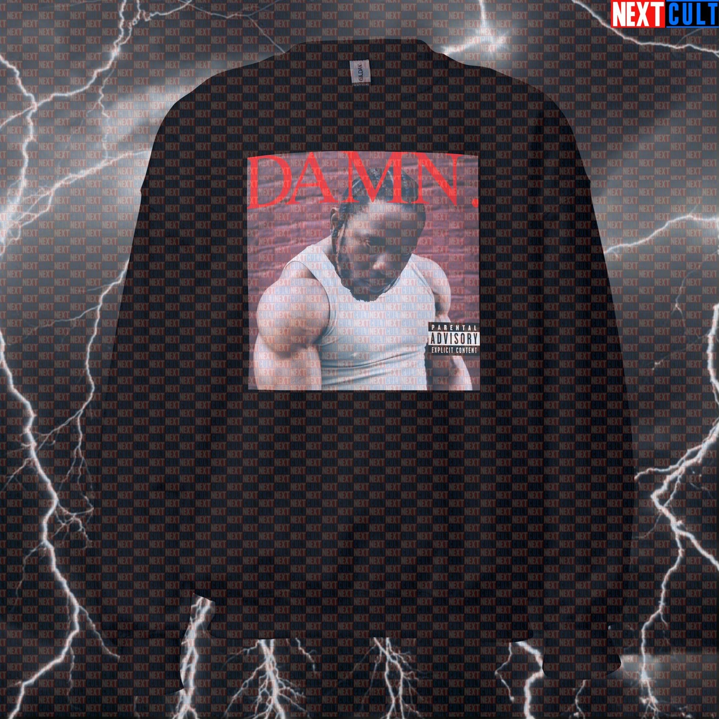 DAMN Album Gym Parody Kendrick Sweatshirt | King Kunta Bodybuilding Jumper Sweatshirts Bodybuilding Fitness Gym Hip Hop Kendrick Lamar Pump Cover Workout Next Cult Brand