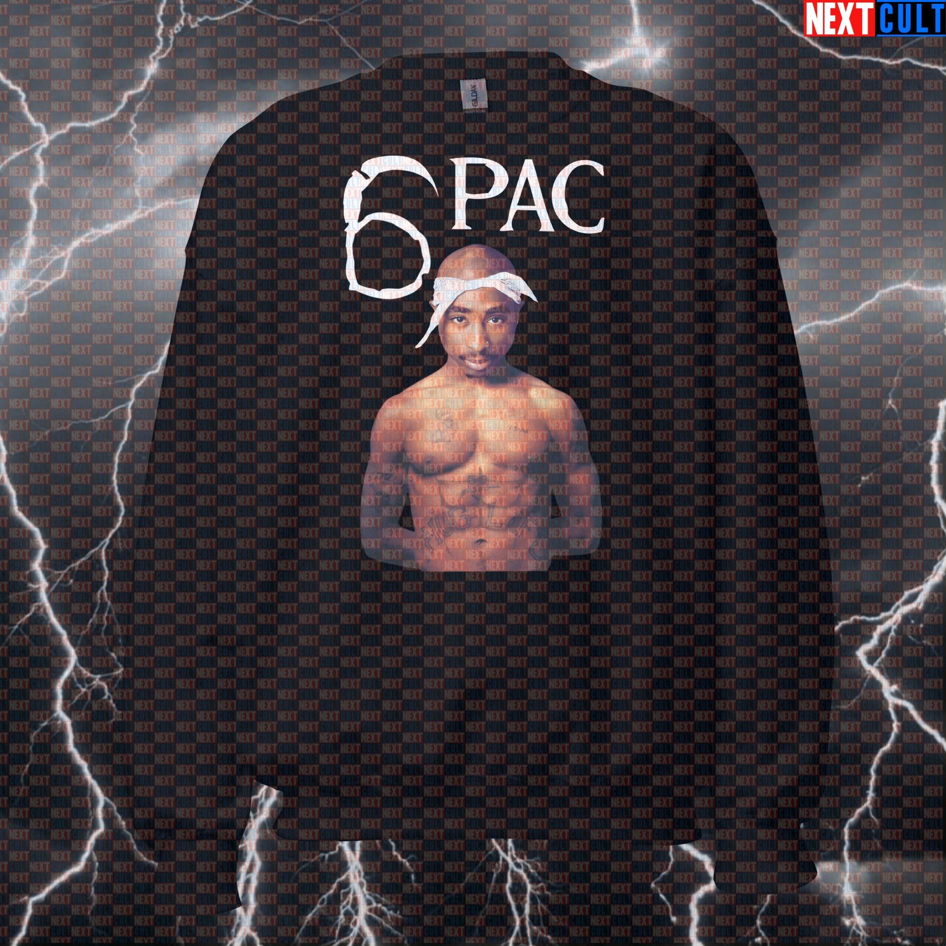 6-Pack Shakur Gym Parody Sweatshirt | Funny Workout Pullover for Lifters Sweatshirts 2Pac Bodybuilding Fitness Gym Hip Hop Pump Cover Workout Next Cult Brand