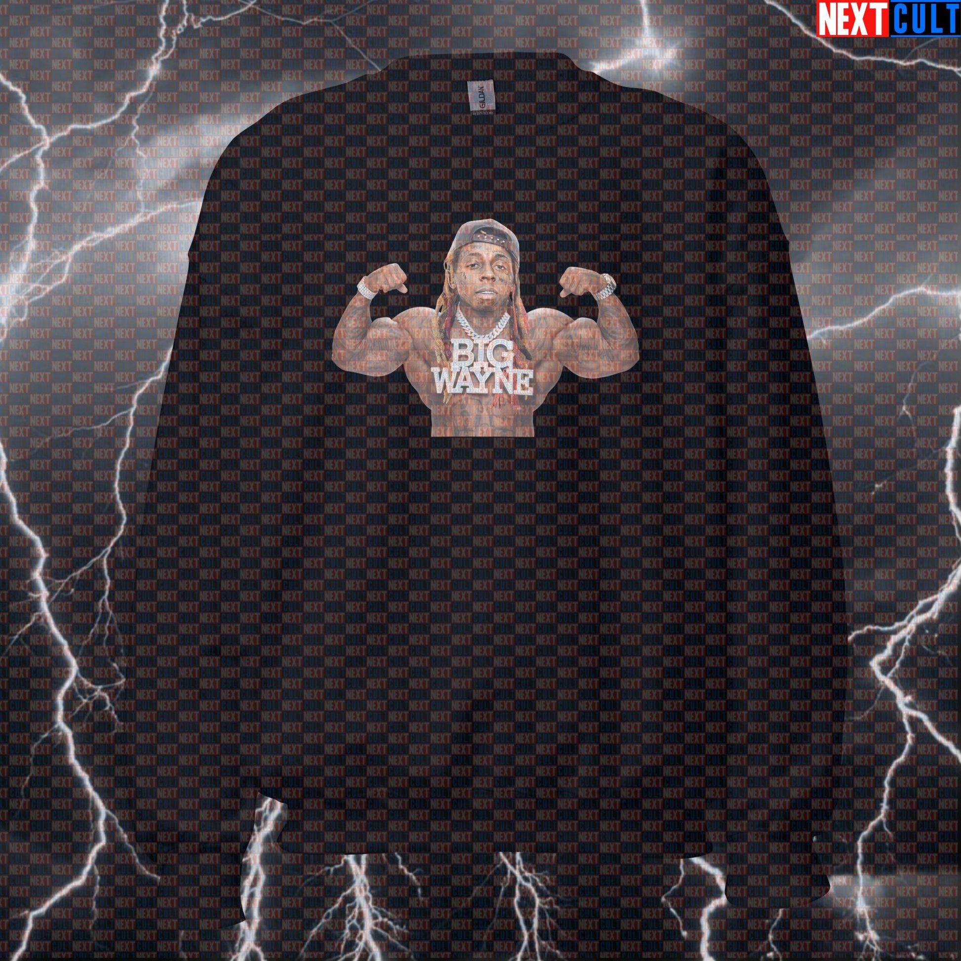Big Wayne Gym Swole Meme Funny Workout Sweatshirt | Hip Hop Bodybuilding Pullover Sweatshirts Bodybuilding Fitness Gym Hip Hop Lil Wayne Pump Cover Workout Next Cult Brand