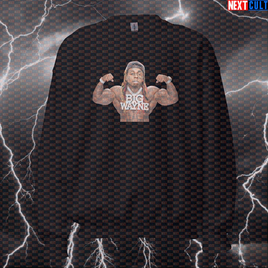 Big Wayne Gym Swole Meme Funny Workout Sweatshirt | Hip Hop Bodybuilding Pullover Sweatshirts Bodybuilding Fitness Gym Hip Hop Lil Wayne Pump Cover Workout Next Cult Brand