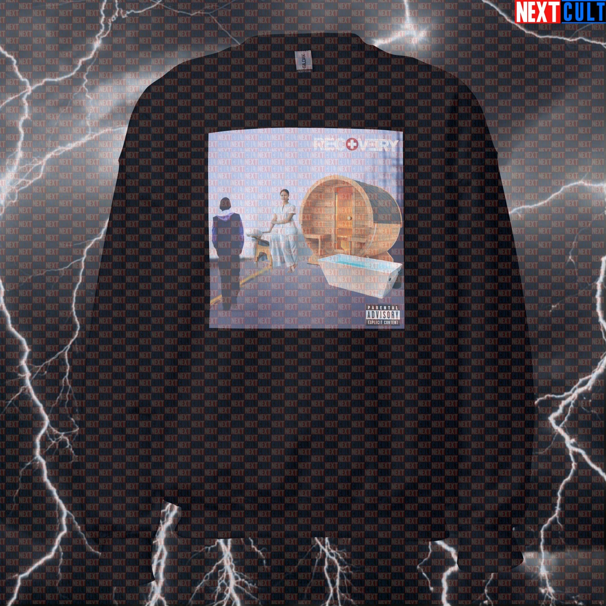 Slim Shady Recovery Album Parody Sweatshirt | Funny Gym & Workout Pullover Sweatshirts Bodybuilding Eminem Fitness Gym Hip Hop Pump Cover Workout Next Cult Brand