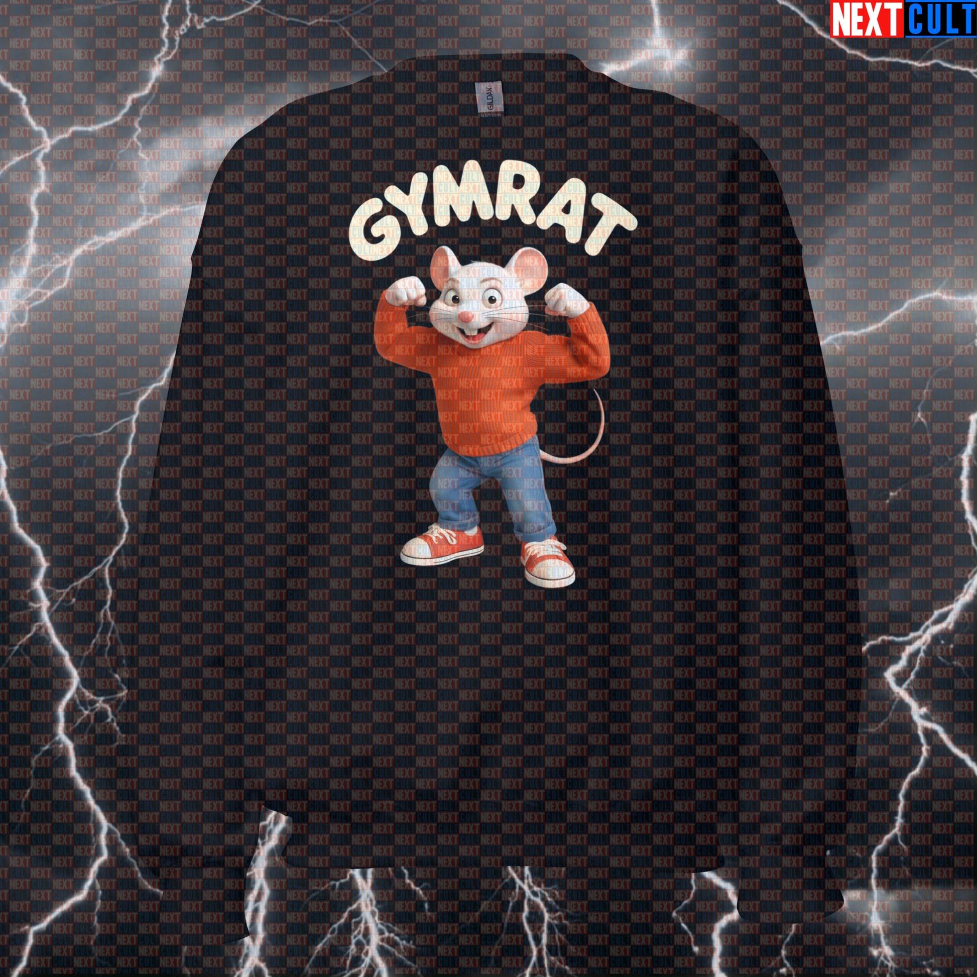 Funny Gym Rat Stuart Little Sweatshirt | Gym Rat Meme Workout Sweater | Swole Stuart Little Pullover Bodybuilding Films Fitness Gym Gymrat Pump Cover Workout Next Cult Brand