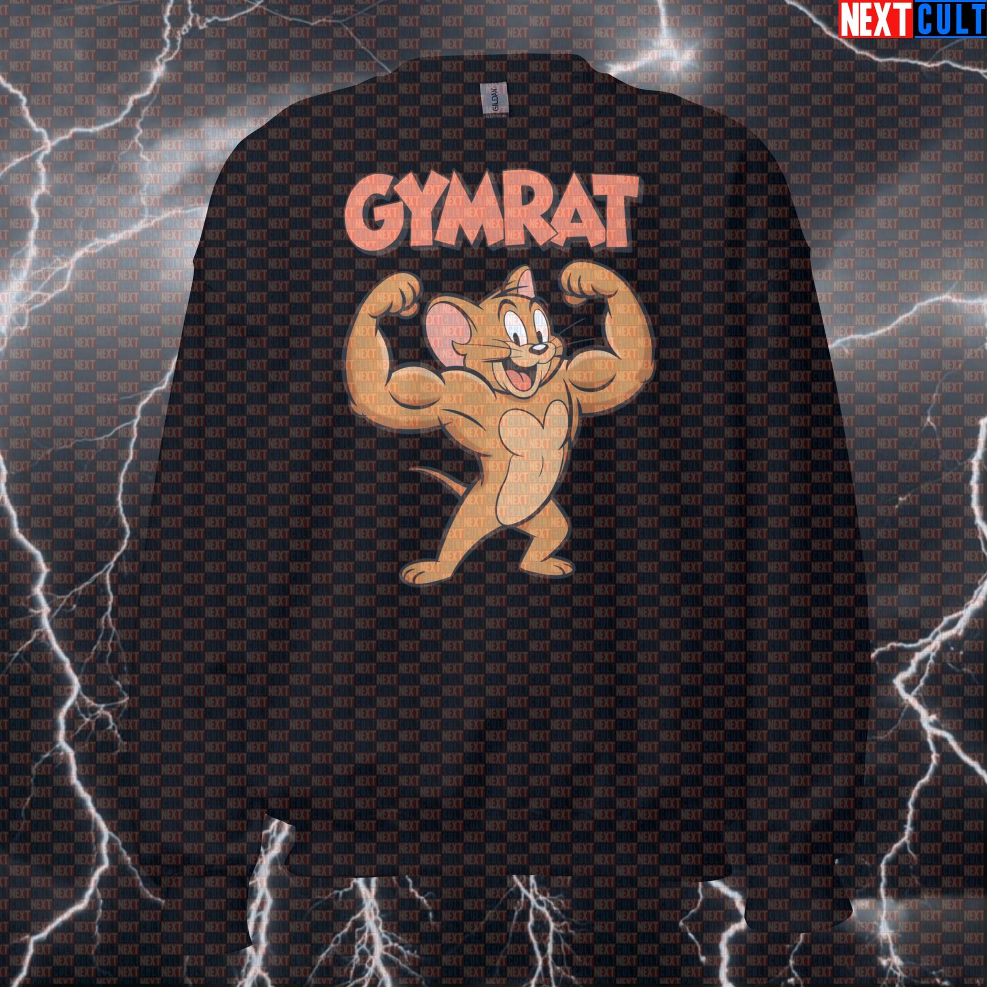 Tom and Jerry Gym Rats Sweatshirt | Funny Workout Sweater For Lifters | Cartoon Meme Pullover Crewneck Bodybuilding Fitness Gym Gymrat Pump Cover TV Workout Next Cult Brand