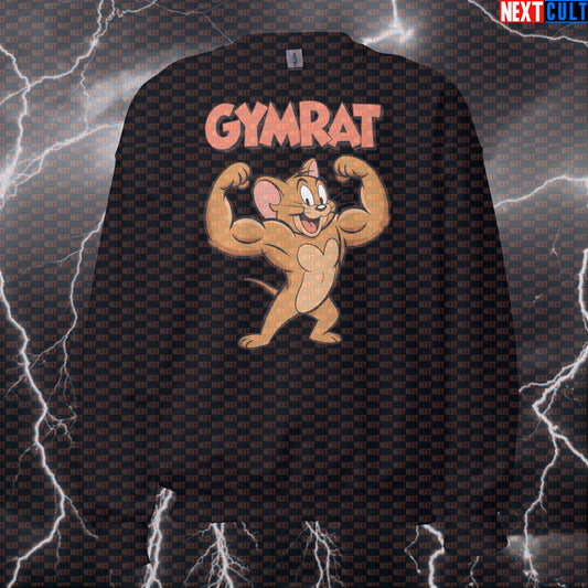 Tom and Jerry Gym Rats Sweatshirt | Funny Workout Sweater For Lifters | Cartoon Meme Pullover Crewneck Bodybuilding Fitness Gym Gymrat Pump Cover TV Workout Next Cult Brand