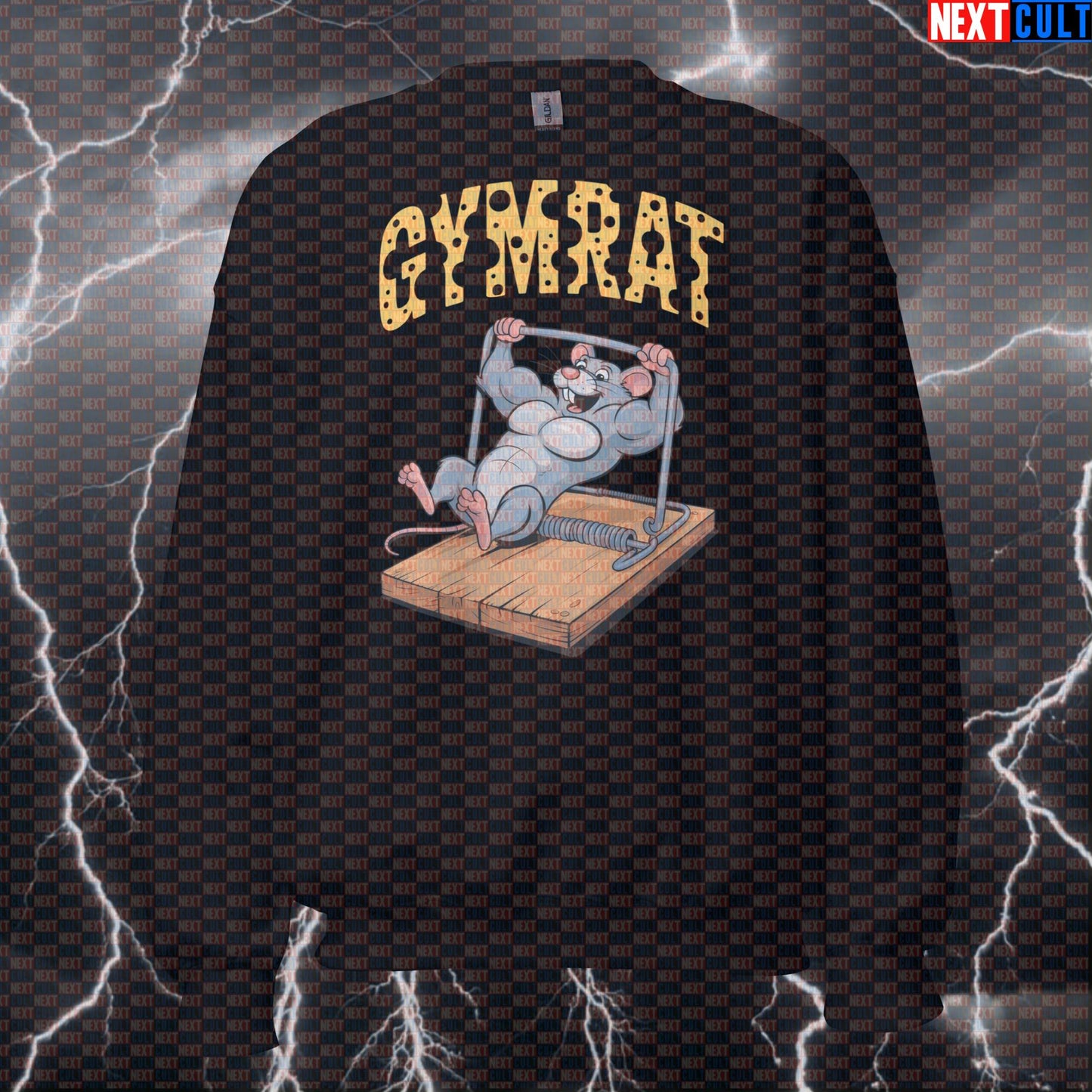 Funny Gymrat Mousetrap Sweatshirt | Workout Sweater For Serious Lifters | Gym Rat Pump Cover Pullover Bodybuilding Fitness Gym Gymrat Powerlifting Pump Cover Workout Next Cult Brand