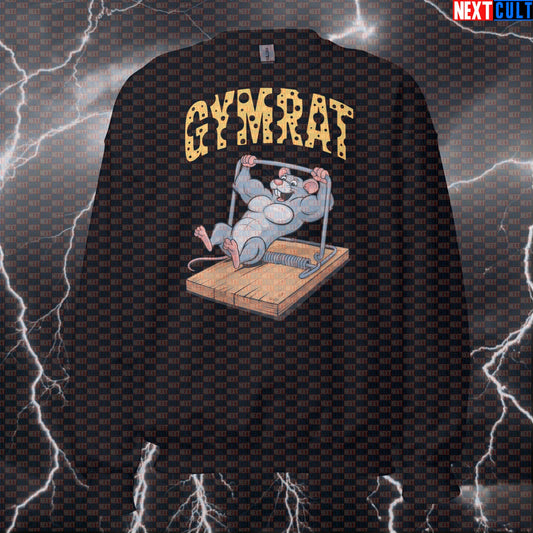 Funny Gymrat Mousetrap Sweatshirt | Workout Sweater For Serious Lifters | Gym Rat Pump Cover Pullover Bodybuilding Fitness Gym Gymrat Powerlifting Pump Cover Workout Next Cult Brand