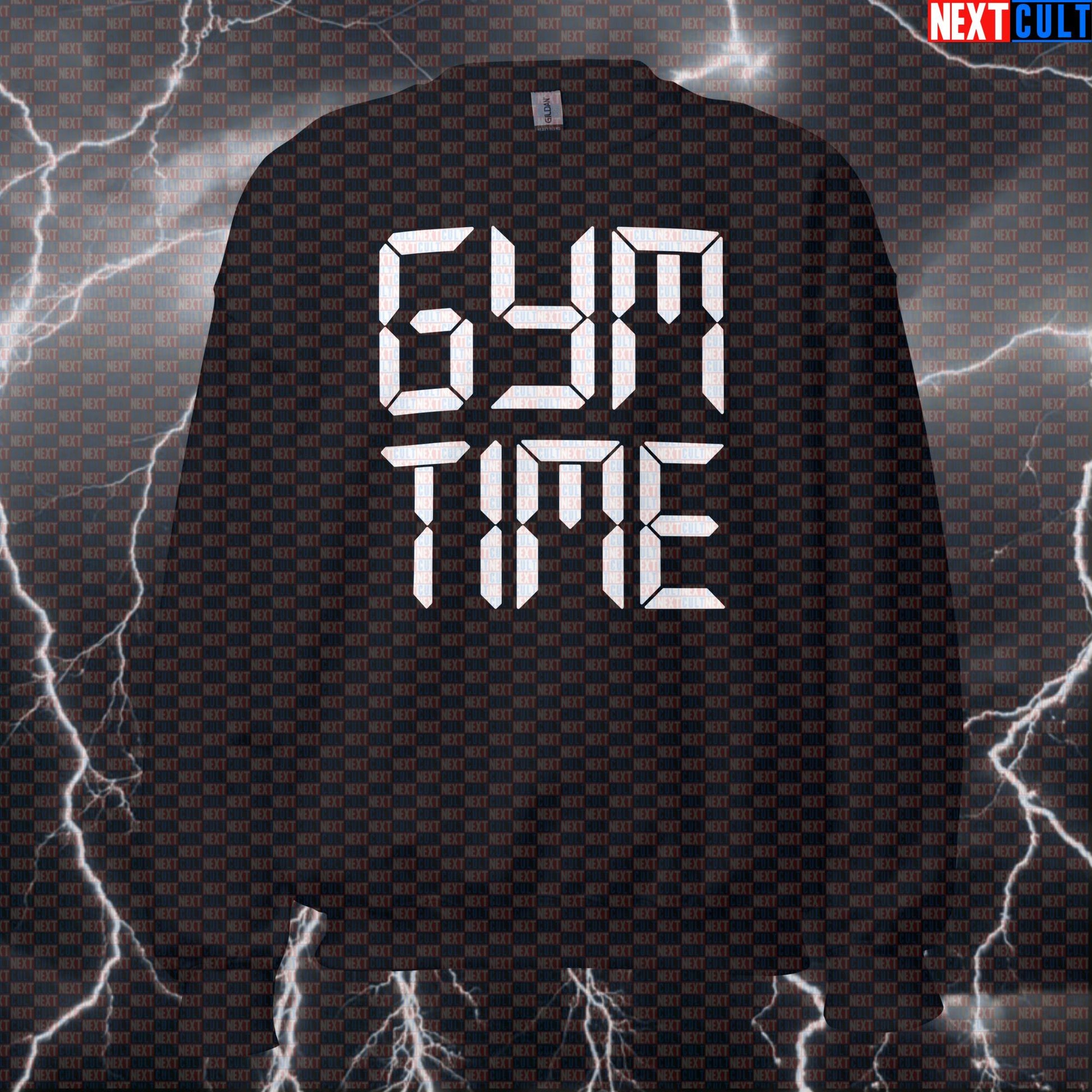 Funny It's Gym O'Clock Sweatshirt | Workout Sweater For Lifters & Gym Bros | Fitness Meme Pullover Top Bodybuilding Fitness Gym Powerlifting Pump Cover Workout Next Cult Brand
