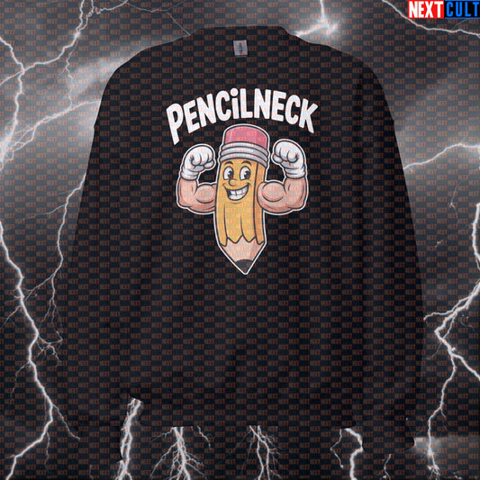 Funny Gym Sweatshirt for Lifters | Pencilneck Science-Based Lifting Pump Cover Pullover for Gym Nerds Bodybuilding Fitness Gym Pump Cover Workout Next Cult Brand