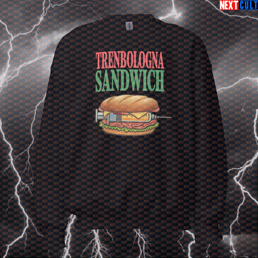 Trenbologna Sandwich Gym Sweatshirt | Funny Workout Sweater Not Natty Meme Pullover Sweatshirts Bodybuilding Fast Food Fitness Gym Pump Cover Steroids Workout Next Cult Brand