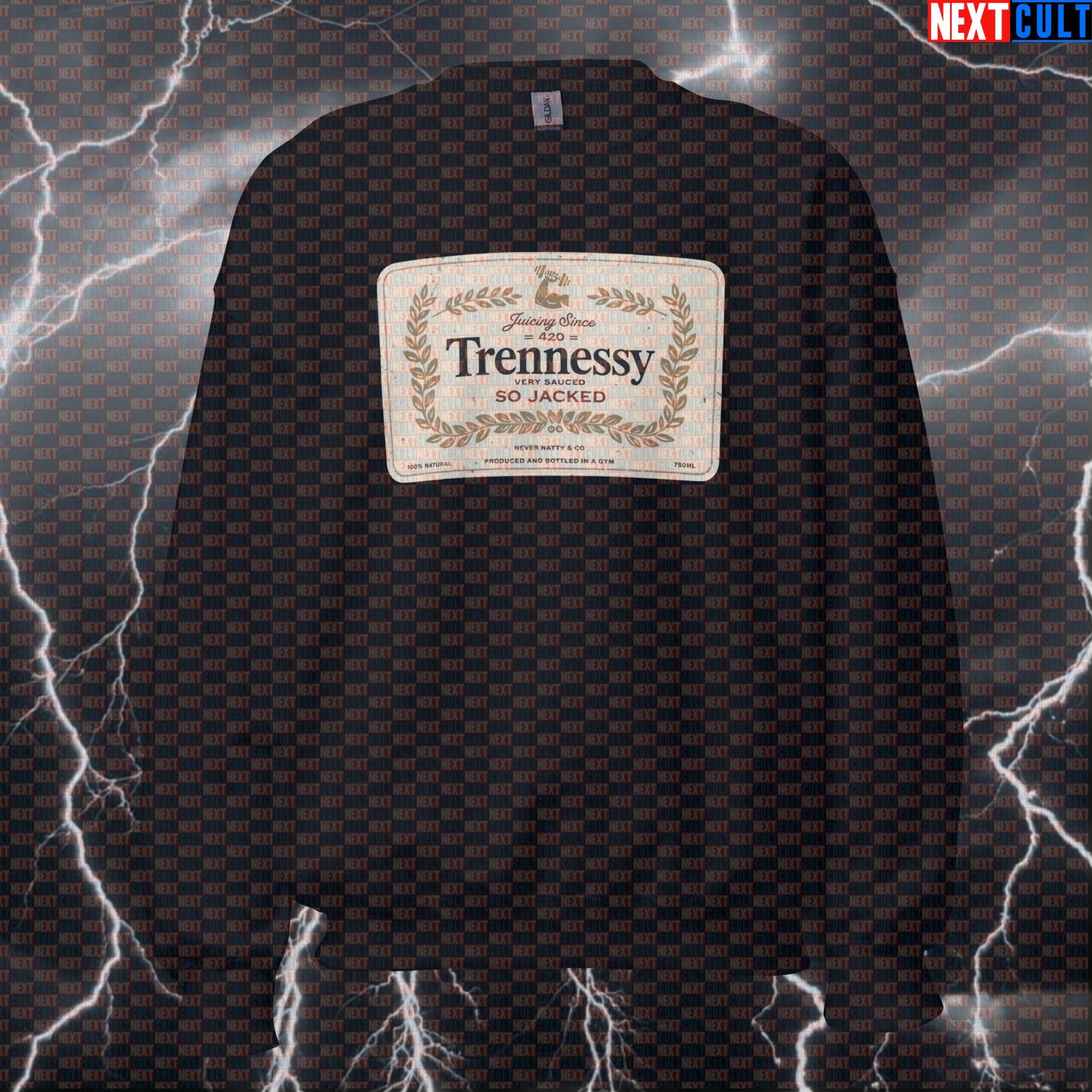 Funny Trennessy Gym Sweatshirt - Enhanced Lifter Meme Pullover Jumper Saucy Pump Cover Bodybuilding Fitness Gym Pump Cover Steroids Workout Next Cult Brand