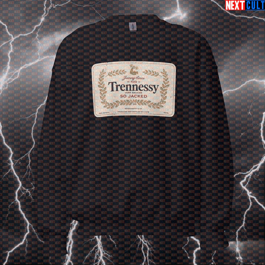 Funny Trennessy Gym Sweatshirt - Enhanced Lifter Meme Pullover Jumper Saucy Pump Cover Bodybuilding Fitness Gym Pump Cover Steroids Workout Next Cult Brand