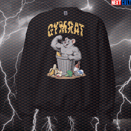 Funny Gymrats Sweatshirt - Gym Rat Meme Pullover Jumper Pump Cover For Fitness Trash Bodybuilding Fitness Gym Gymrat Powerlifting Pump Cover Workout Next Cult Brand