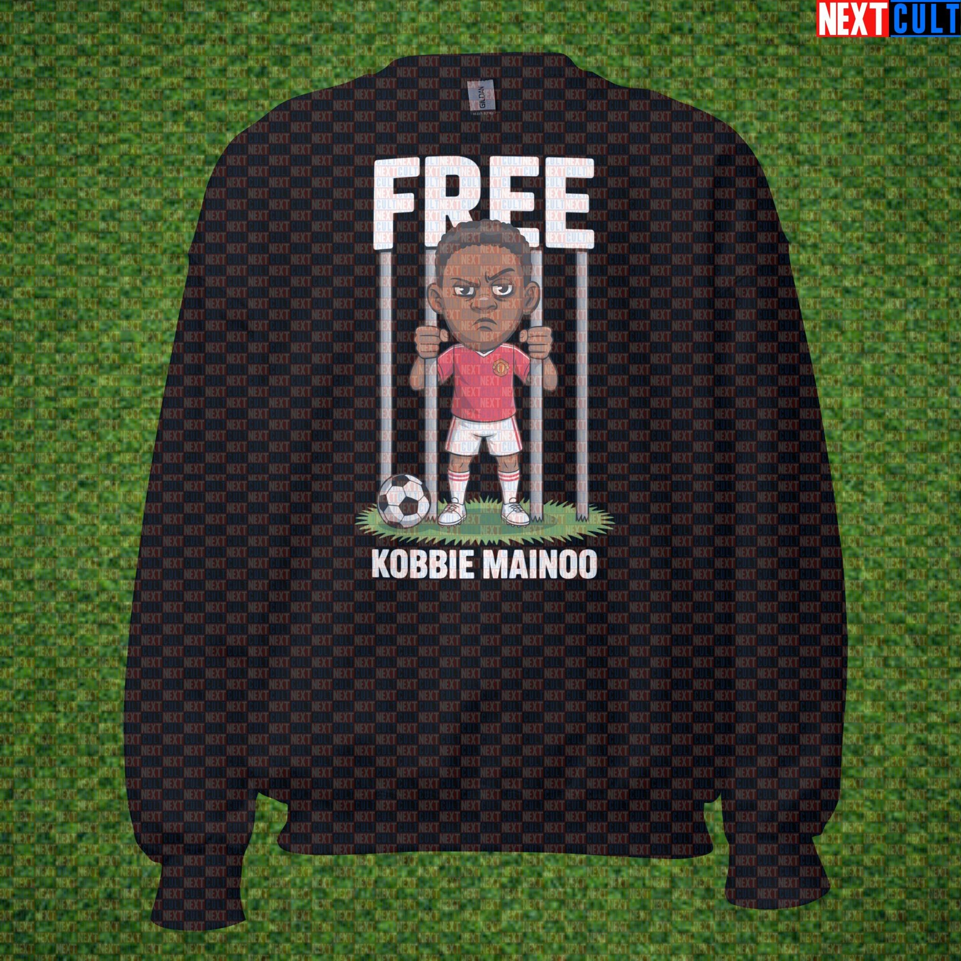 Free Kobbie Mainoo Sweatshirt | Warm Manchester United Football Meme Crewneck Pullover Black Sweatshirts Football Kobbie Mainoo Manchester United Next Cult Brand