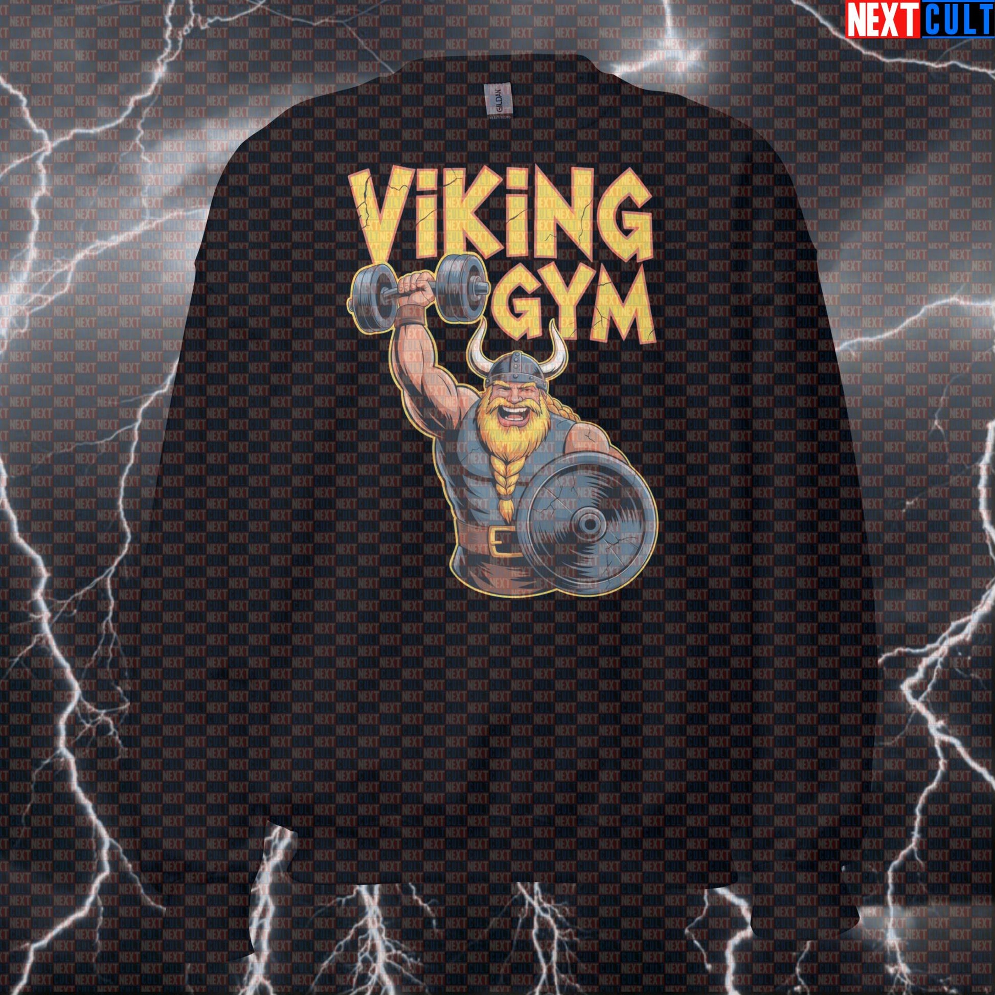 Funny Viking Gym Sweatshirt - Norse Workout Pump Cover Jumper Pullover For Lifters & Gymbros Bodybuilding Fitness Gym Pump Cover Vikings Workout Next Cult Brand