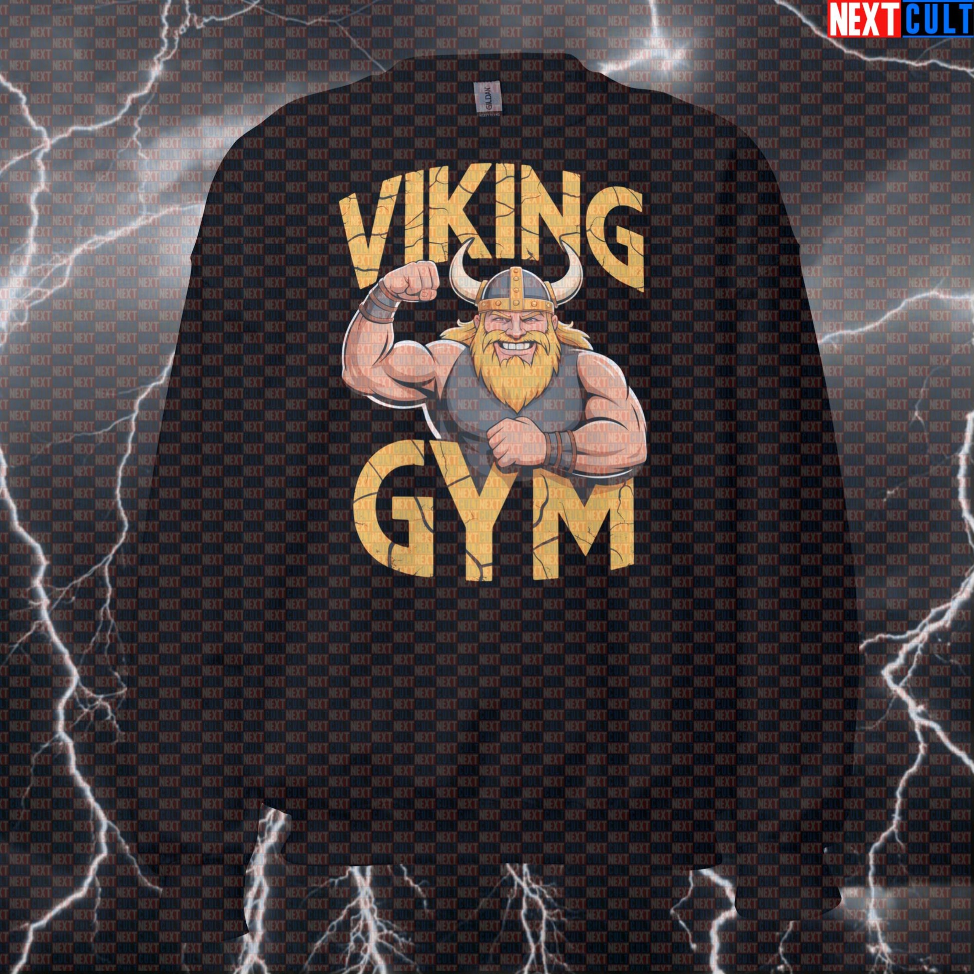 Viking Gym Sweatshirt - Funny Norse Workout Pullover Pump Cover for Lifters & Strength Warriors Bodybuilding Fitness Gym Pump Cover Vikings Workout Next Cult Brand