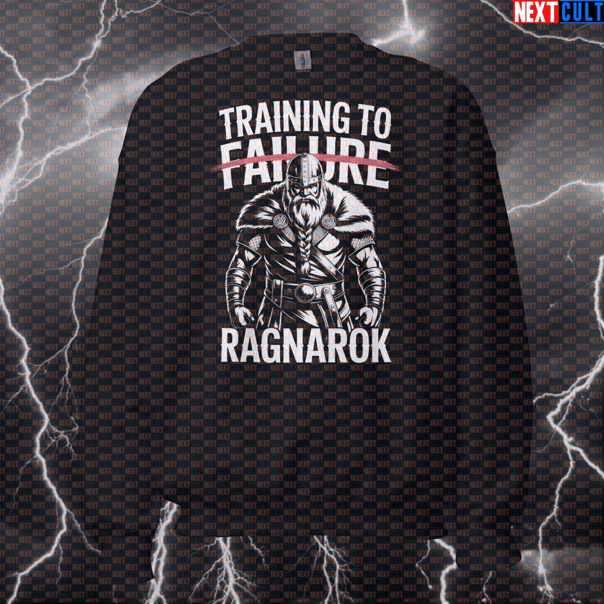 Funny Viking Gym Sweatshirt - Training To Ragnarok Pump Cover Jumper Pullover For Lifters Bodybuilding Fitness Gym Pump Cover Vikings Workout Next Cult Brand