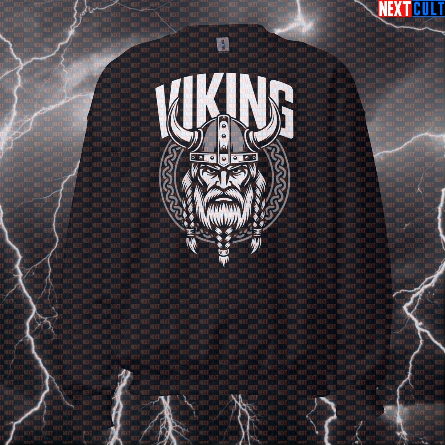 Funny Viking Gym Sweatshirt - Norse Lifters Pump Cover Crewneck Pullover for Gymbros & Fitness Gains Fitness Gym Pump Cover Vikings Workout Next Cult Brand