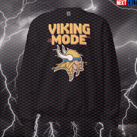 Viking Mode Funny Gym Sweatshirt - Norse Workout Jumper Pump Cover Pullover For Lifters Bodybuilding Fitness Gym Pump Cover Vikings Workout Next Cult Brand