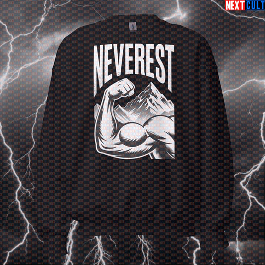 Neverest Funny Gym Sweatshirt - Muscle Mountain Pullover Jumper Workout Pump Cover Crewneck Sweatshirts Next Cult Brand