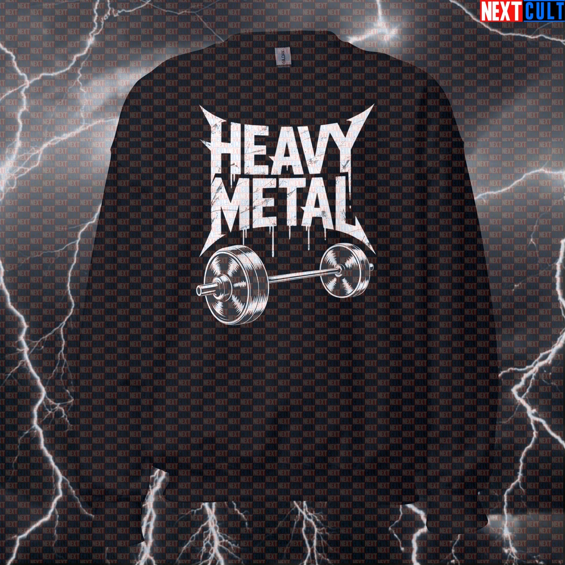 Heavy Metal Funny Gym Sweatshirt - Rock & Pump Cover Pullover Sweater for Lifters & Bodybuilding Fans Sweatshirts Next Cult Brand