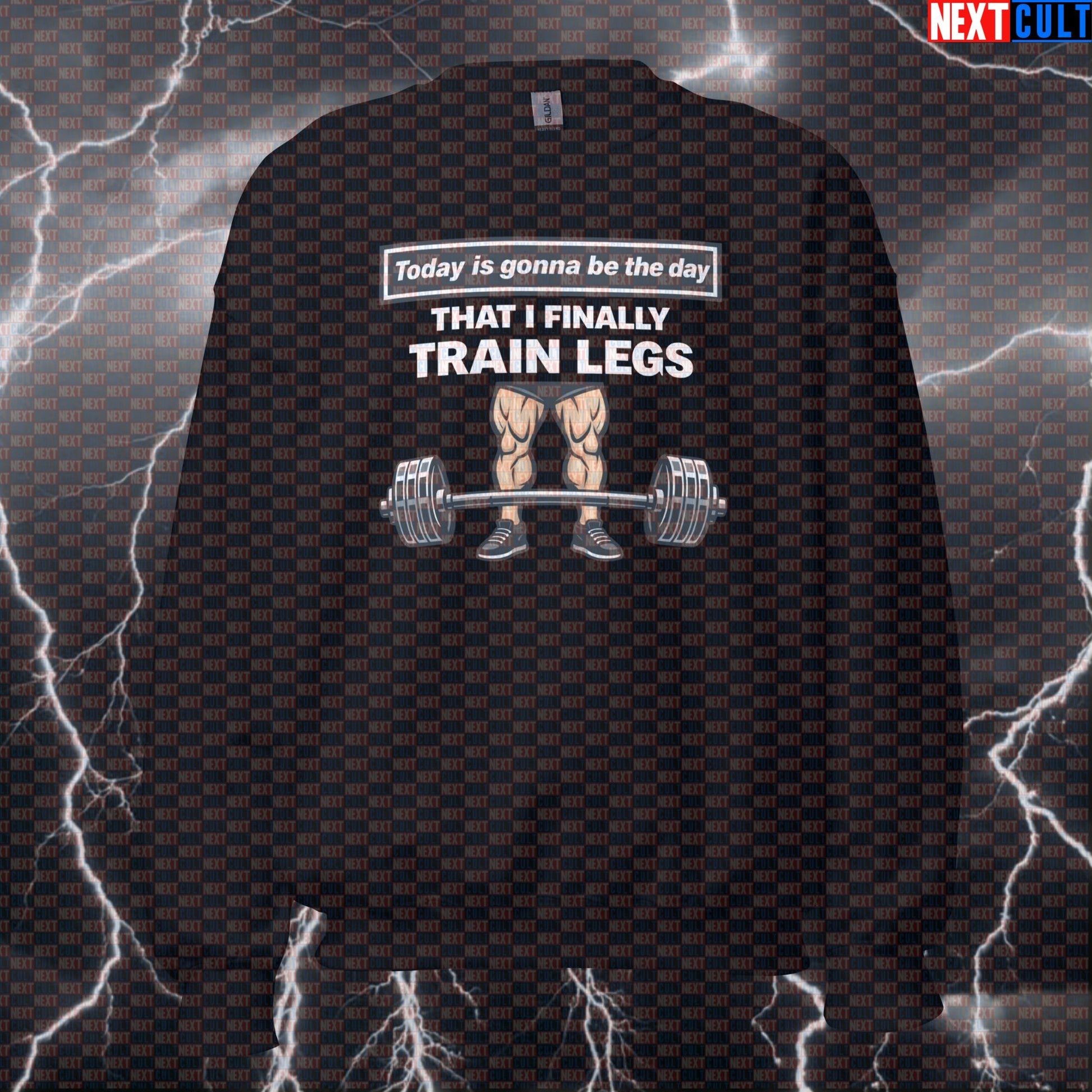 Wonderbar Leg Day Parody Funny Gym Sweatshirt | Oasis Workout Crewneck Pullover Sweatshirts Bodybuilding Fitness Gym Leg Day Oasis Powerlifting Pump Cover Rock Music Workout Next Cult Brand