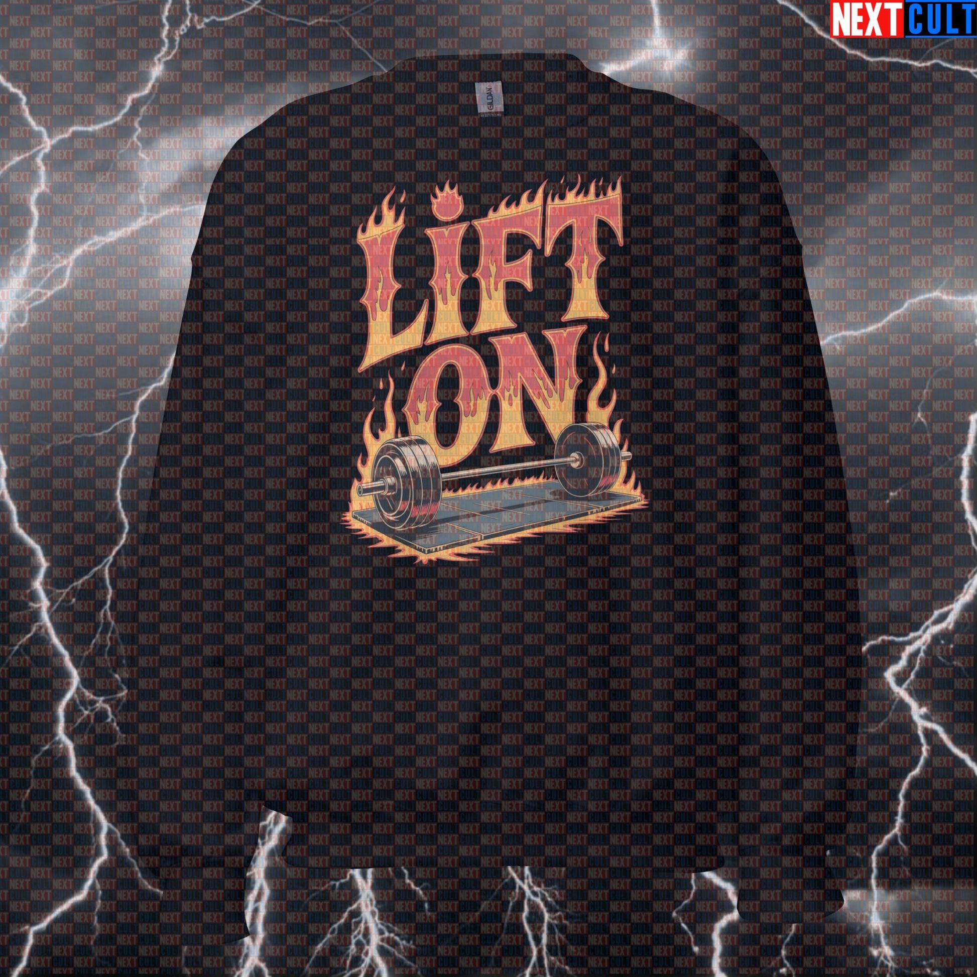 Funny Gym Sweatshirt With Rock Anthem Lift Humor – Crewneck Pullover Pump Cover Workout Top Sweatshirts Aerosmith Bodybuilding Fitness Gym Powerlifting Pump Cover Rock Music Workout Next Cult Brand