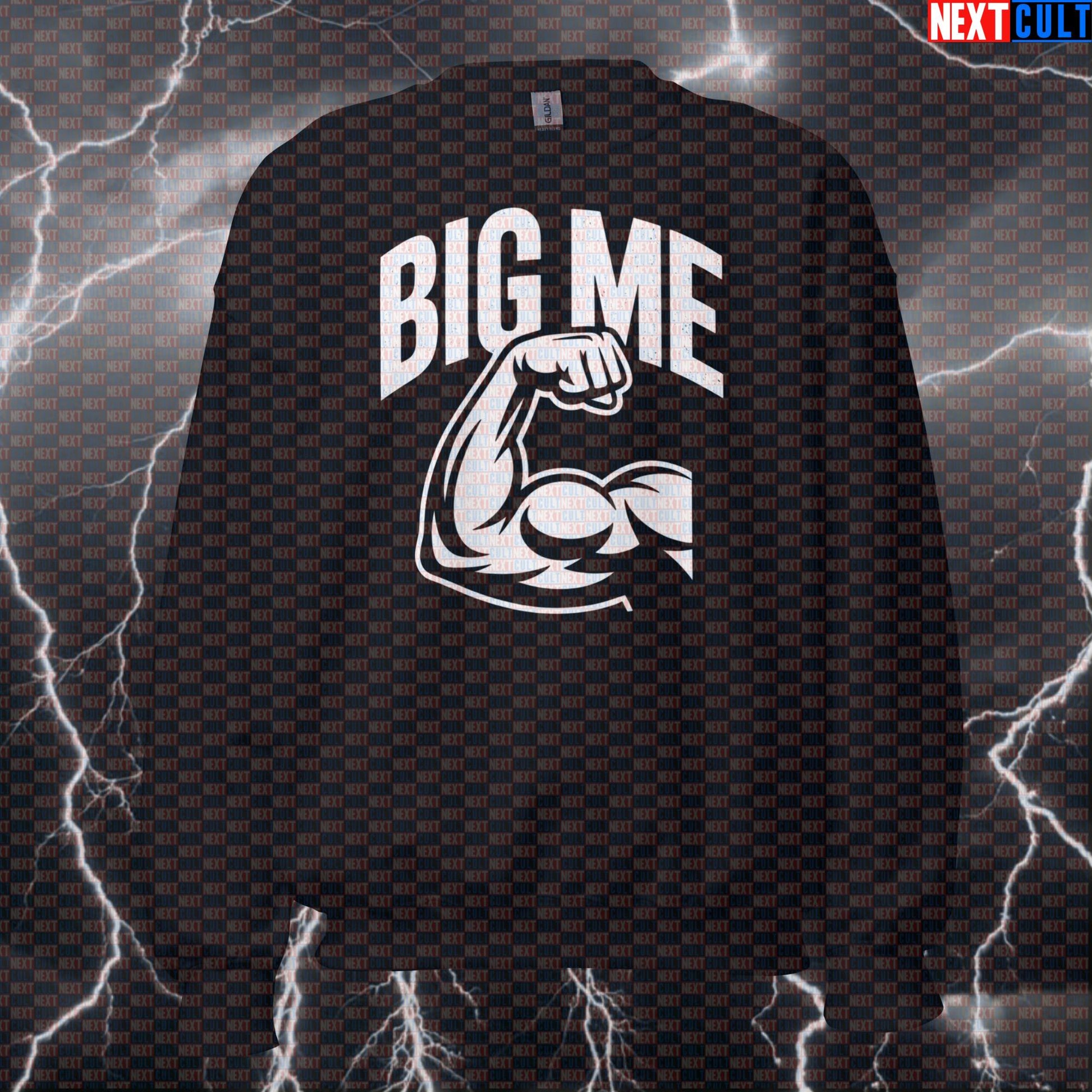 Big Me Foo Fighters Funny Gym Sweatshirt - Foo Fighters Big Gains Pullover Jumper Pump Cover Sweatshirts Bodybuilding Fitness Foo Fighters Gym Pump Cover Rock Music Workout Next Cult Brand