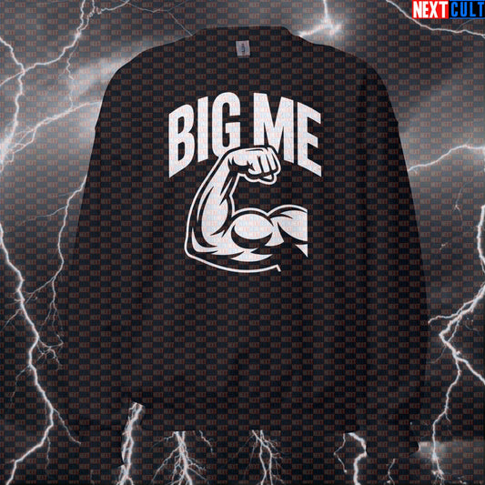 Big Me Foo Fighters Funny Gym Sweatshirt - Foo Fighters Big Gains Pullover Jumper Pump Cover Sweatshirts Bodybuilding Fitness Foo Fighters Gym Pump Cover Rock Music Workout Next Cult Brand