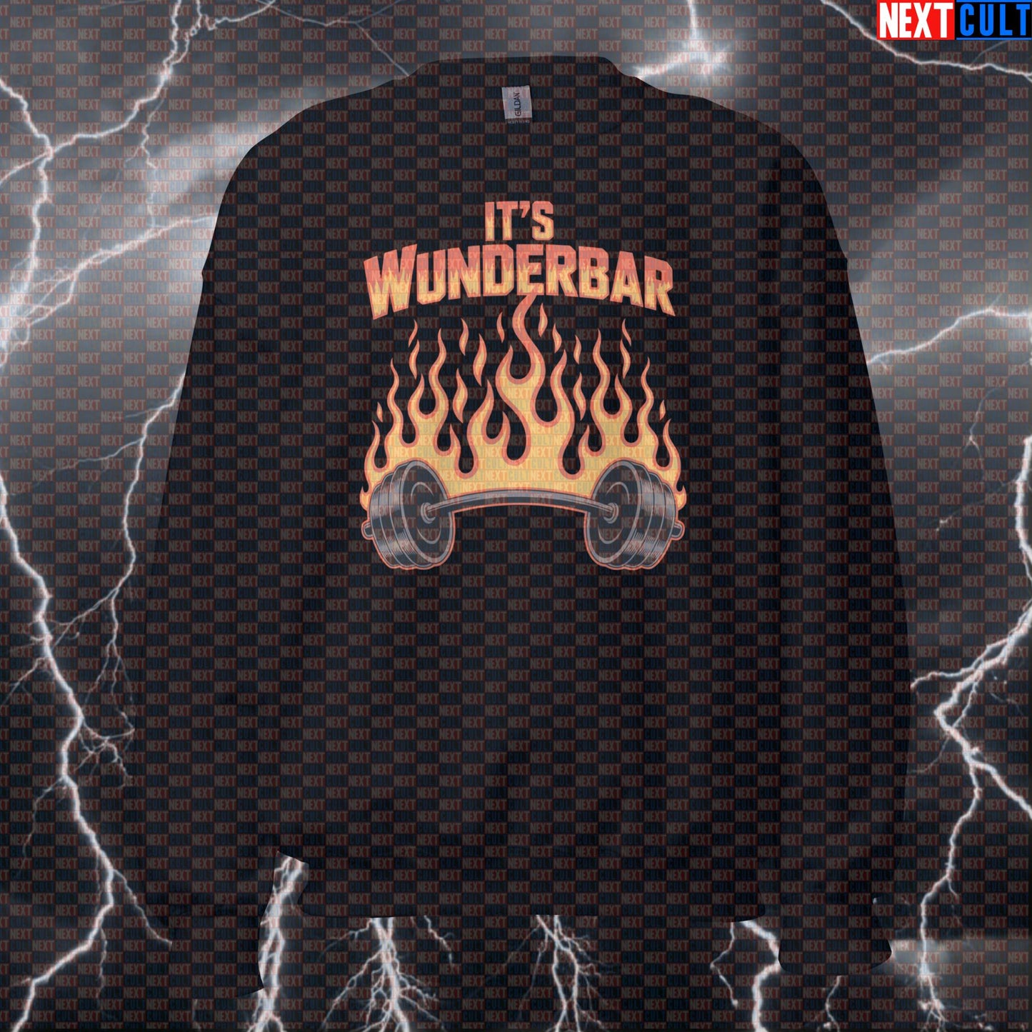 Wunderbar Funny Gym Sweatshirt - Rammstein Barbell Meme Jumper Pump Cover Pullover for Lifters Sweatshirts Bodybuilding Fitness Gym Powerlifting Pump Cover Rammstein Rock Music Workout Next Cult Brand