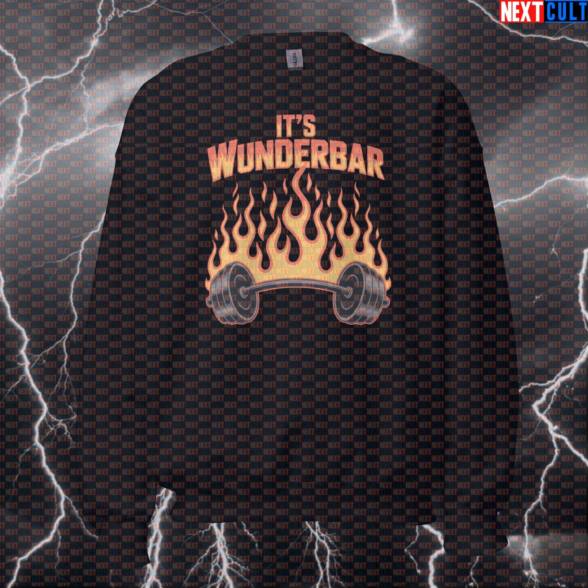 Wunderbar Funny Gym Sweatshirt - Rammstein Barbell Meme Jumper Pump Cover Pullover for Lifters Sweatshirts Bodybuilding Fitness Gym Powerlifting Pump Cover Rammstein Rock Music Workout Next Cult Brand